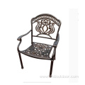 Waterproof Balcony Chair Set Cast Aluminum Outdoor Furniture